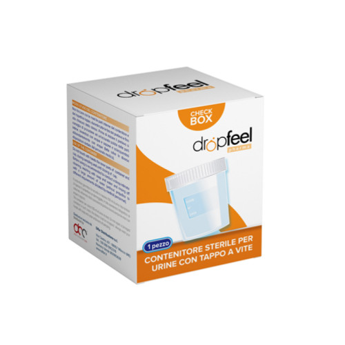 Contenitore urina dropfeel pharma sterile con tappo a vite monouso 120 ml
