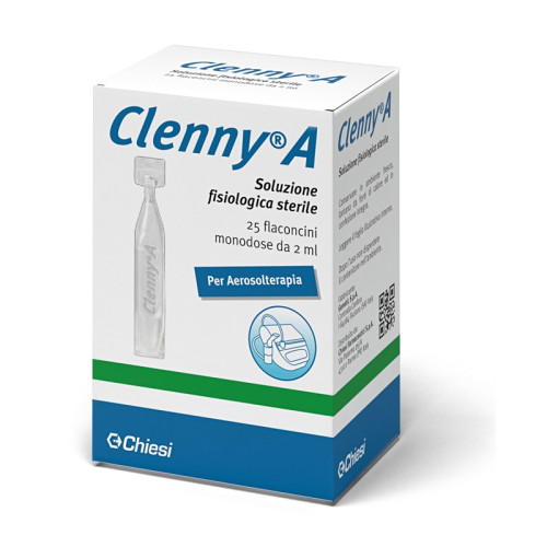 Clenny a soluzione fisiologica sterile per aerosolterapia 25 flaconcini monodose da 2 ml