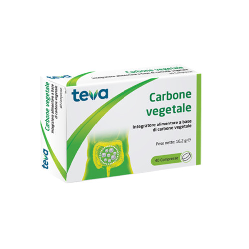 Carbone vegetale teva 40 compresse 16,2 g
