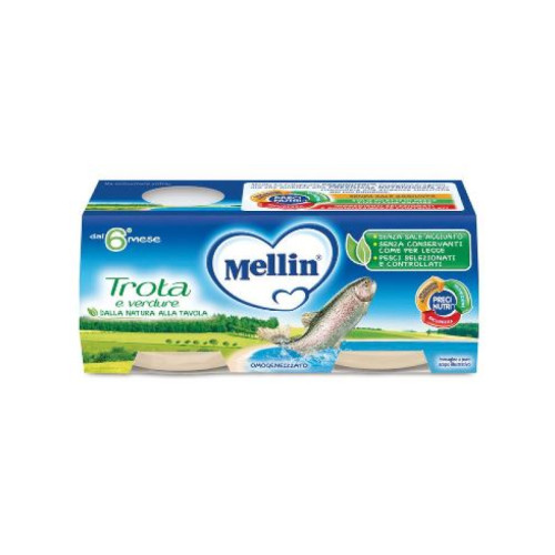 Mellin omogeneizzato trota 2 x 80 g