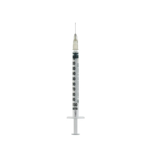 Siringa per insulina extrafine 1ml 100 ui ago removibile 27 gauge 0,40x12 mm 1 pezzo