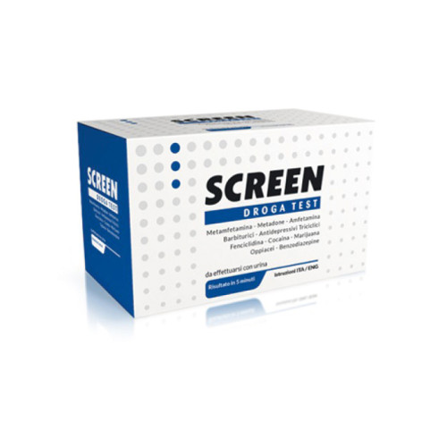 Screen droga test 10 droghe test antidroga con contenitore urina