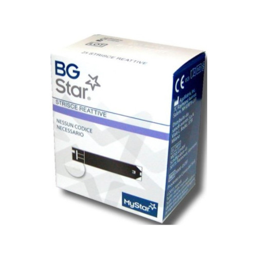 Strisce reattive misurazione glicemia bgstar mystar 25 pezzi
