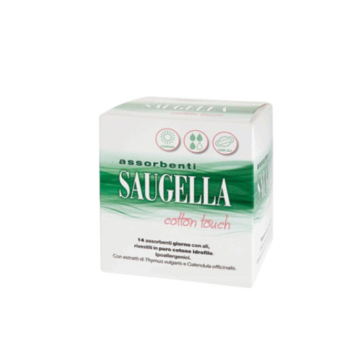 Saugella cotton touch assorbenti giorno con ali 14 pezzi