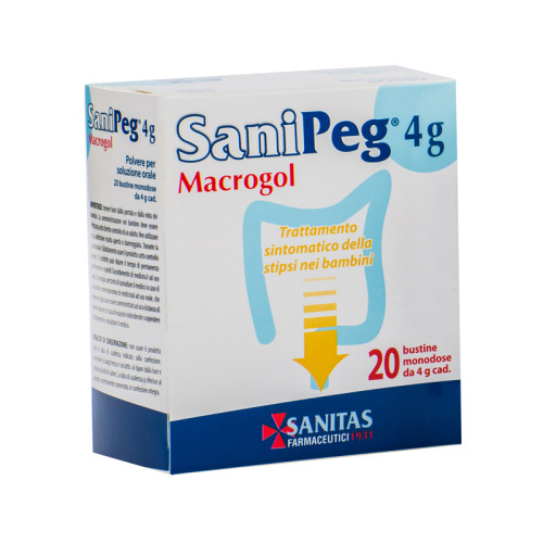 Sanipeg macrogol polvere per soluzione orale 20 bustine da 4 g
