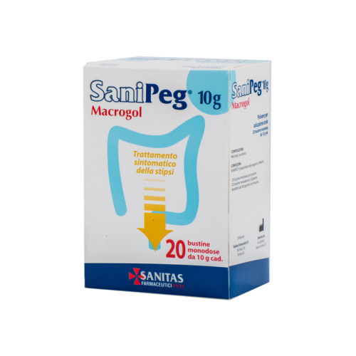 Sanipeg macrogol polvere per soluzione orale 20 buste da 10 g