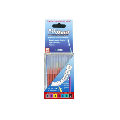 Pikdent stuzzicolino 4 rosso 10 pezzi