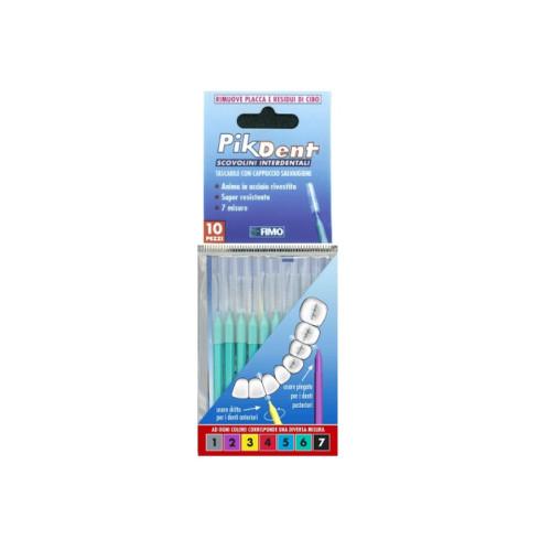 Pikdent stuzzicolino 6 verde 10 pezzi