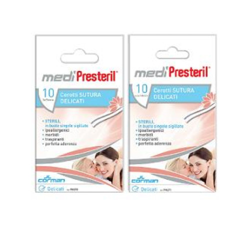 Cerotto per sutura medipresteril delicato tnt 3x75mm 10 pezzi