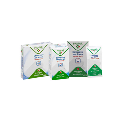 Garza idrofila profar compressa sterile 18x40 cm 12 pezzi