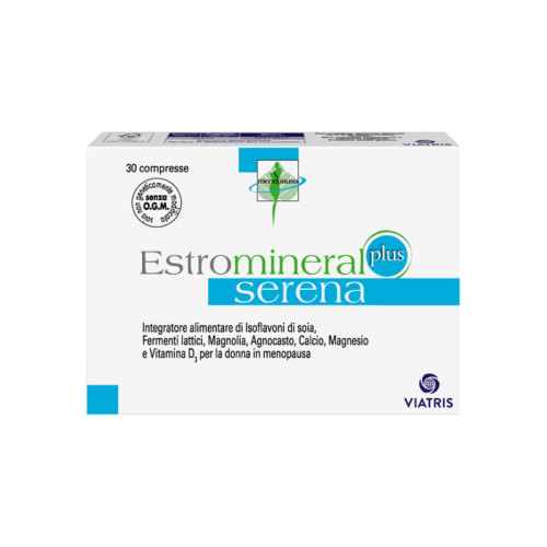 Estromineral serena plus 30 compresse senza glutine senza lattosio senza conservanti senza coloranti aggiunti