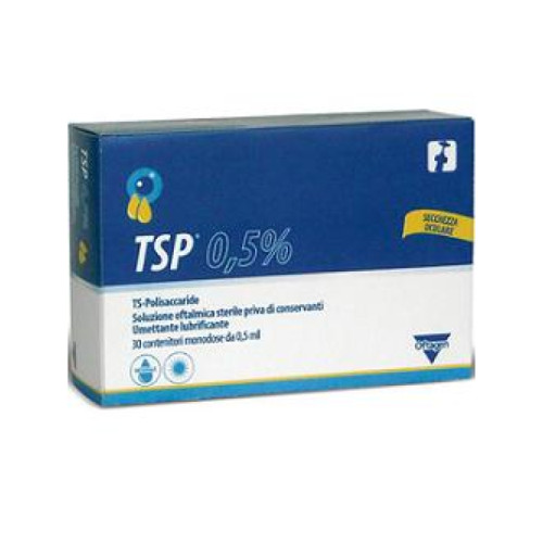 Tsp 0,5% soluzione oftalmica umettante lubrificante 30 flaconcini monodose 0,5 ml