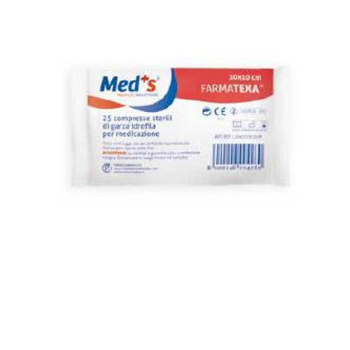 Garza compressa idrofila meds farmatexa 12/8 10x10cm 25 pezzi