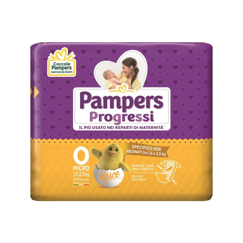 Pampers progressi micro pannolini per bambini 24 pezzi