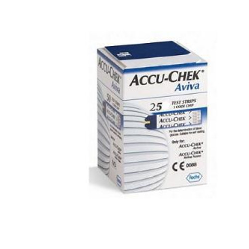 Strisce misurazione glicemia accu-chek aviva brk retail 25 pezzi