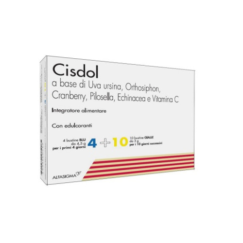Cisdol 4 bustine blu da 4,5 g + 10 bustine gialle da 3 g