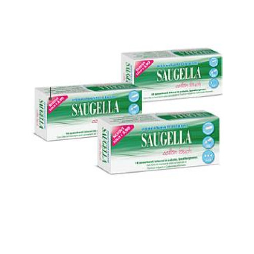 Saugella assorbenti cotton touch interni super 16 pezzi taglio prezzo