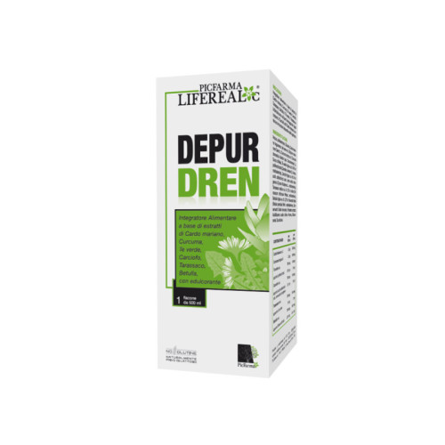 Picfarmalifereal c depur dren depurativo 500 ml tappo bianco