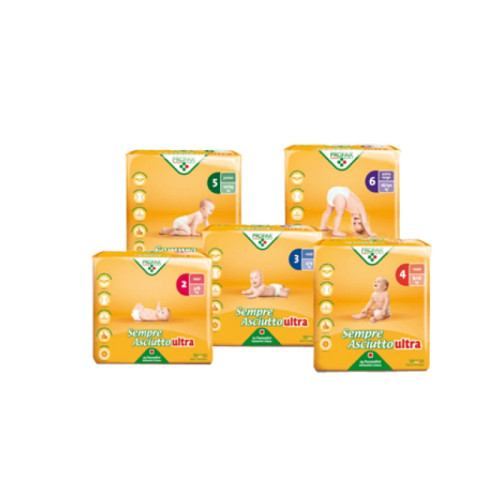 Sempre asciutto ultra maxi taglia 4 8/18kg 19 pezzi profar