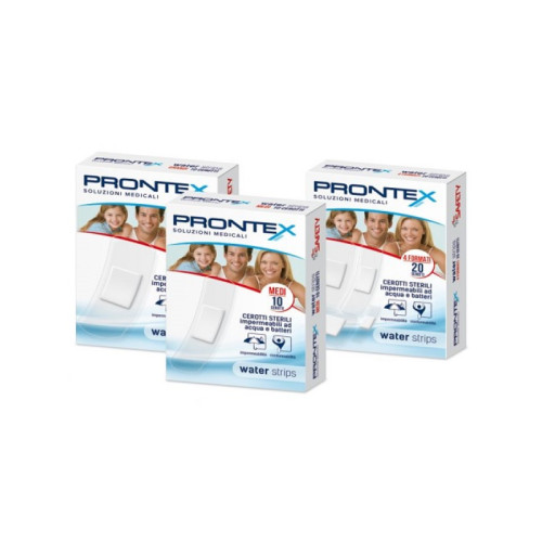 Cerotto prontex water strips assortito 20 pezzi