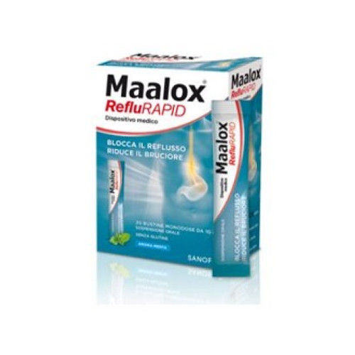 Sospensione orale maalox reflurapid 20 bustine monodose da 10 ml