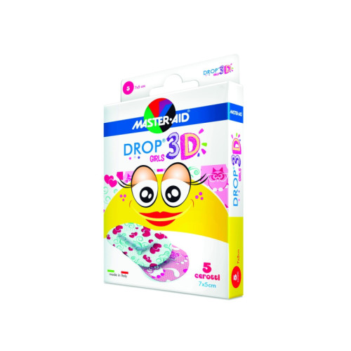 Cerotto master-aid drop3d girls 7x5 5 pezzi