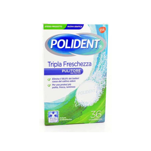 Polident tripla freschezza 36 compresse