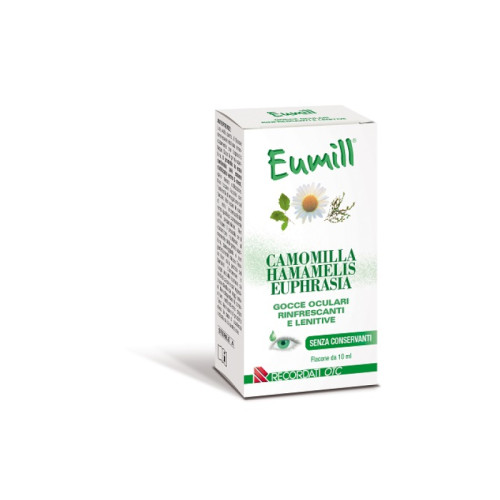 Eumill camomilla hamamelis euphrasia gocce oculari rinfrescanti e lenitive anche con lenti a contatto indossate senza conservanti 10 ml