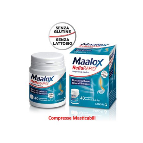 Maalox reflurapid 40 compresse masticabili