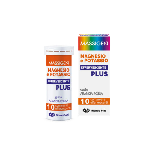 Massigen magnesio e potassio effervescente plus 10 compresse