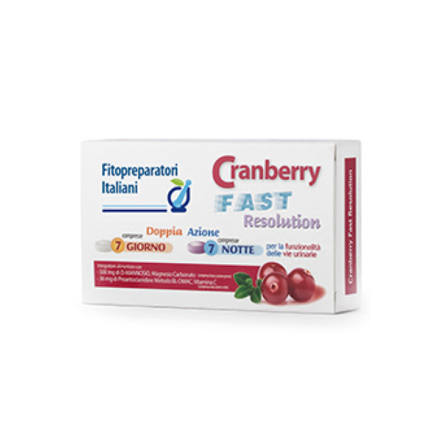 Fitopreparatori italiani cranberry fast resolution 7 compresse + 7 compresse