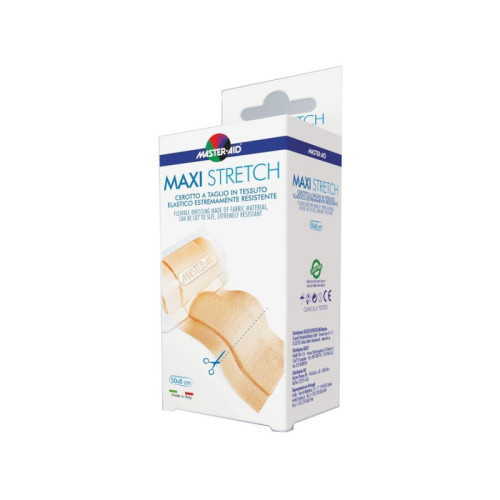 Master-aid stretch cerotto a taglio in tessuto elastico resistente 50 x 8 cm