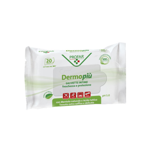 Dermo piu' salviette intime 20 pezzi profar