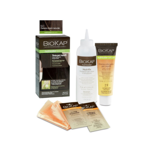 Biokap nutricolor delicato 5,0 new castano chiaro naturale tinta 140 ml
