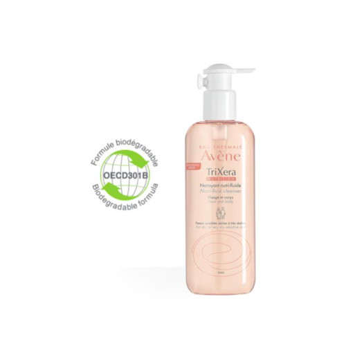 Eau thermale avene trixera nutrition detergente nutri-fluido 400 ml