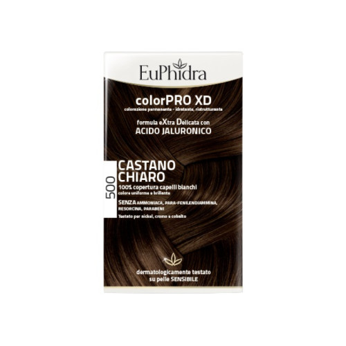 Euphidra colorpro xd 500 cast chiaro gel colorante capelli in flacone + attivante + balsamo + guanti