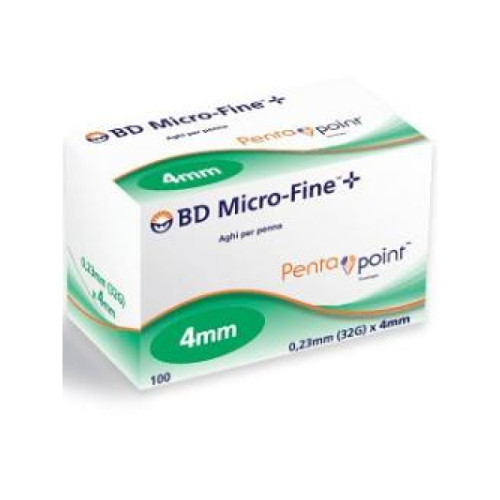 Ago per penna da insulina bd microfine pentapoint gauge 32 4 mm 100 pezzi