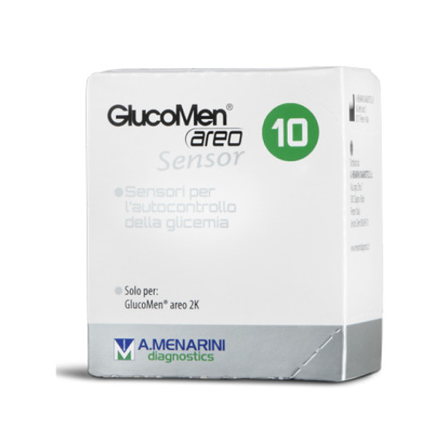 Strisce glucomen areo sensor per analisi del glucosio 10 pezzi
