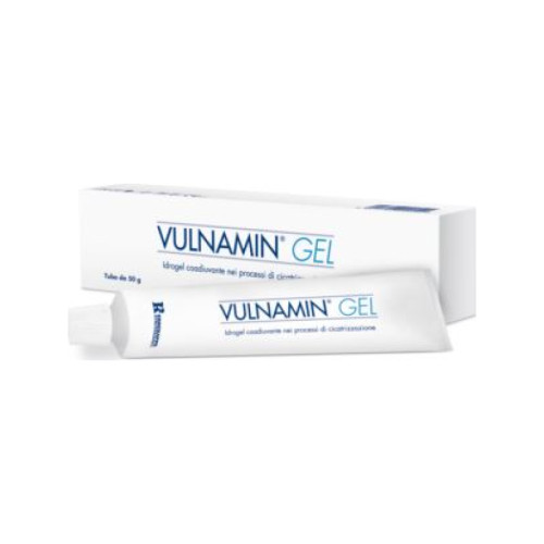 Vulnamin medicazione interattiva in gel a base di aminoacidicostitutivi del collagene e sodio jaluronato tubo 50 g