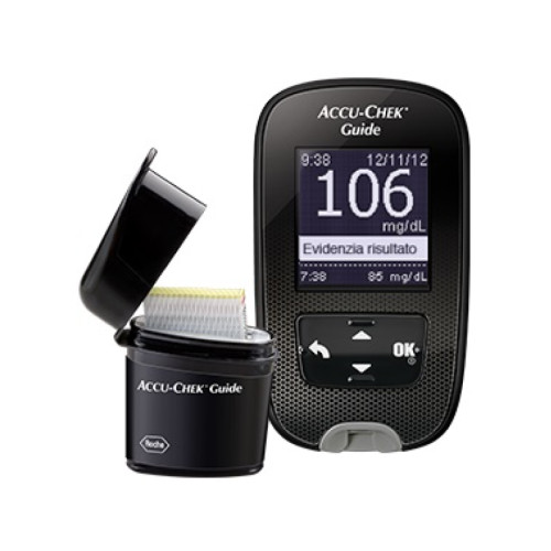 Kit glucometro accu-chek guide mg/dl + pungidito fastclix