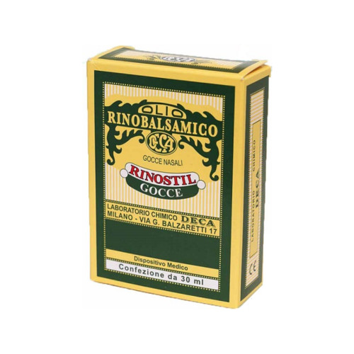 Rinostil gocce nasali flacone 30ml olio rinobalsamico per laprotezione della mucosa nasale e la pulizia delle fosse nasali