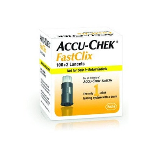 Lancette pungidito accu-chek fastclix 100 + 2 pezzi
