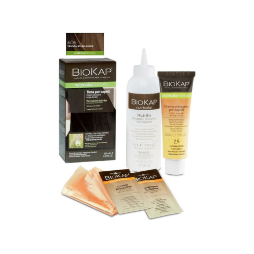 Bios line  biokap nutricolor delicato rapid tinta 6,06 biondo scuro avana 135 ml