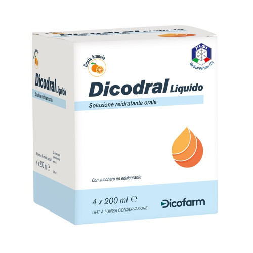 Dicodral liquido soluzione reidratante orale 4 x 200 ml
