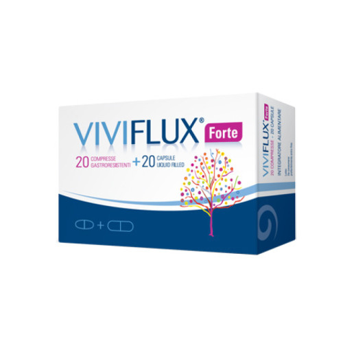 Viviflux forte 20 compresse gastroresistenti + 20 capsule liquid filler