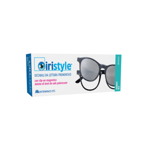 Occhiale da lettura premontato iristyle sunny ice +2,00 con clip on magnetico dotato di lenti da sole polarizzate 1 paio