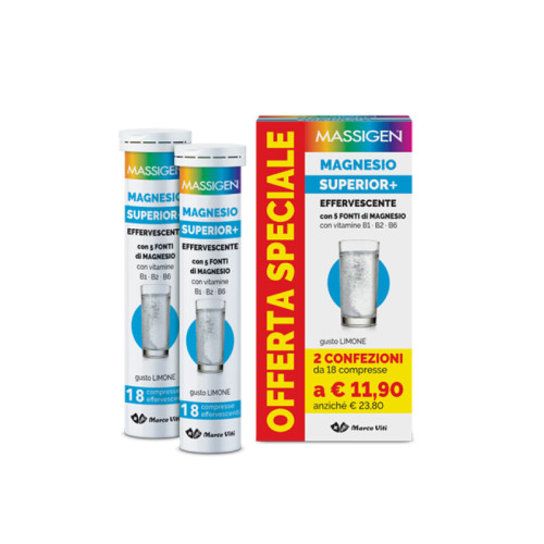 Massigen magnesio superior 18+18 compresse effervescenti