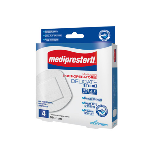 Medicazione post operatoria medipresteril delicata tnt 10x10cm 5 pezzi