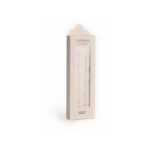Contacta catenina occhiali perle/oro 1 pezzo