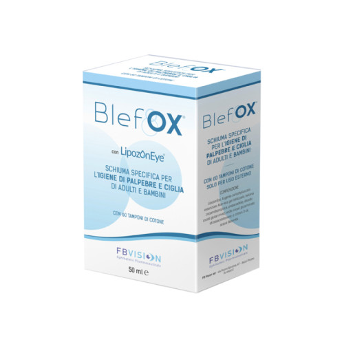Blefox schiuma specifica per igiene palpebre e ciglia 50 ml con erogatore + 60 dischetti